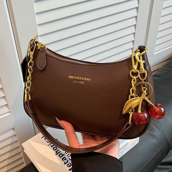 Mini Sac Boulette à Chaîne | Sac Bandoulière Épaule Femme avec Pendentif