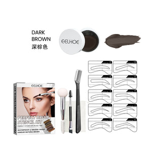 Kit Sourcils Parfaits EELHOE — Crème & Pochoirs, Tenue Toute la Journée