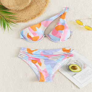 Swimwear Women's Two-Piece Printed Beach Hot Spring Bathing Suit