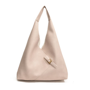 Grand Sac Sous-Bras en Cuir Souple Uni | Fermeture Magnétique | Femme