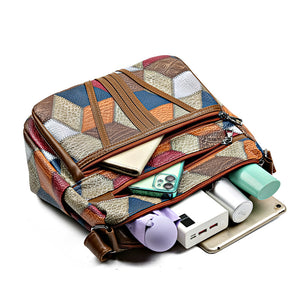 Grand Sac Épaule Bicolore Color Block | Grande Capacité | Femme