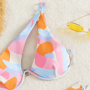Swimwear Women's Two-Piece Printed Beach Hot Spring Bathing Suit