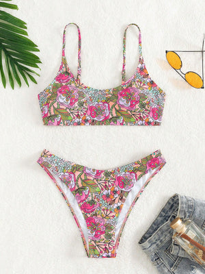 New Bikini Swimwear for Women, Sexy Two-Piece Sport Outdoor Swimsuit, Export Bikini Set