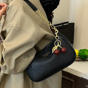 Mini Sac Boulette à Chaîne | Sac Bandoulière Épaule Femme avec Pendentif