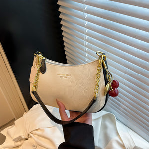 Mini Sac Boulette à Chaîne | Sac Bandoulière Épaule Femme avec Pendentif