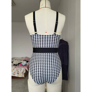 Printed one-piece swimsuit