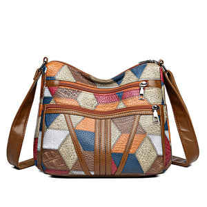 Grand Sac Épaule Bicolore Color Block | Grande Capacité | Femme
