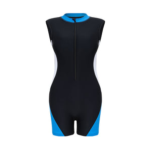 Maillot de Bain Une Pièce Sport Bicolore | Combinaison Natation & Surf Femme