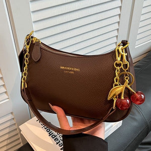 Mini Sac Boulette à Chaîne | Sac Bandoulière Épaule Femme avec Pendentif