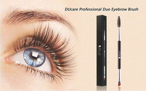 Pinceau Maquillage Professionnel DUcare — Double Embout, Sourcils & Yeux
