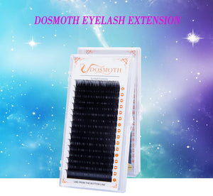 DOSMOTH- Weiche Wimpernverlängerung, Einzelwimpern, Faux Nerzwimpern, Falsche Wimpern, 16 Reihen Stärke, 0,03 bis 0,20