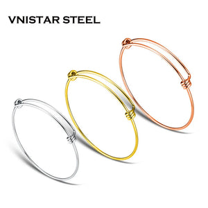 Lot de 20 Bracelets Jonc Ajustables en Acier Inoxydable – Base DIY pour Charms 50–65 mm