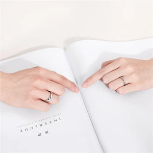 Titanring Hochzeit & Verlobung — Schwarz & Silber, Breite 2 bis 8mm