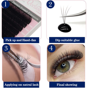 Professional Mink Eyelash Extensions – Individual Lashes B/C/D Curl | Volume Fan Lashes Wholesale