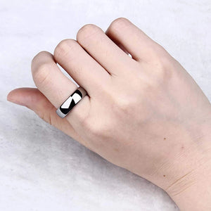Titanring Hochzeit & Verlobung — Schwarz & Silber, Breite 2 bis 8mm