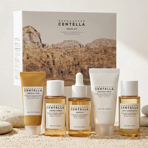 Kit Voyage Centella K-Beauty — SKIN1004, Coffret 5 Soins Mini Format