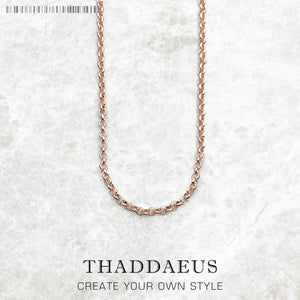 Collier Chaîne Belcher Ronde en Argent Sterling 925 – Style Classique Rose Gold 3.1 mm