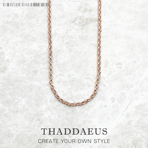 Collier Chaîne Belcher Ronde en Argent Sterling 925 – Style Classique Rose Gold 3.1 mm