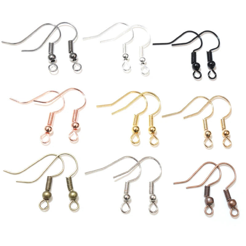 Crochets Boucles d'Oreilles DIY — Lot de 100 Pcs Finitions Bijoux