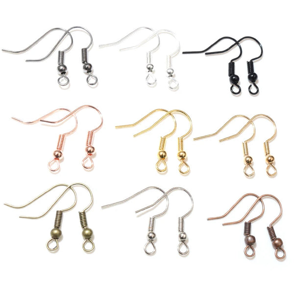 Crochets Boucles d'Oreilles DIY — Lot de 100 Pcs Finitions Bijoux