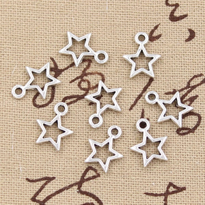 Breloques Étoile Pentagramme DIY — Lot de 50 Pcs Pendentifs Bijoux