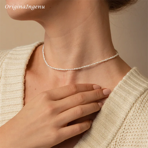 Collier Perles d'Eau Douce — Chaîne Or 14K Gold Filled