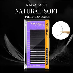 Extensions de Cils Individuelles NAGARAKU — Noir Mat, Faites Main, Courbure C/CC/D/DD