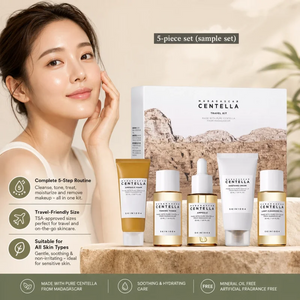 Kit Voyage Centella K-Beauty — SKIN1004, Coffret 5 Soins Mini Format