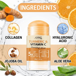 Festigender Gesichts-Stick – Kurkuma, Vitamin C, Kollagen & Hyaluronsäure