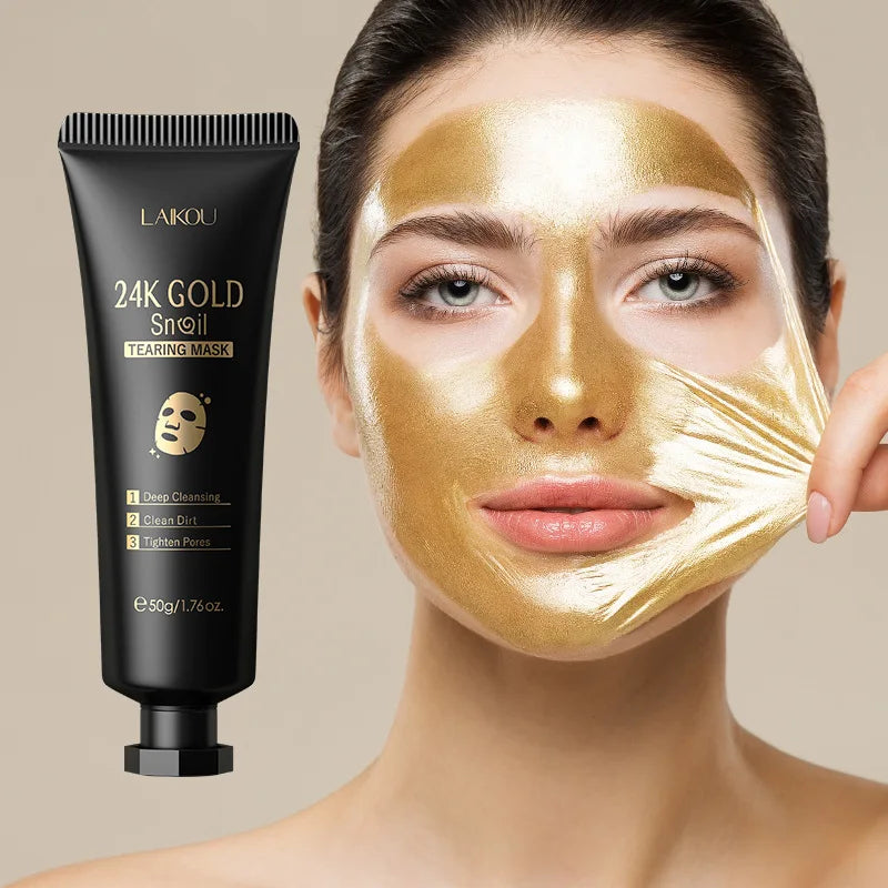 Masque Visage Peel-Off 24K Gold & Sakura – Purifiant, Anti-Âge & Éclat Instantané