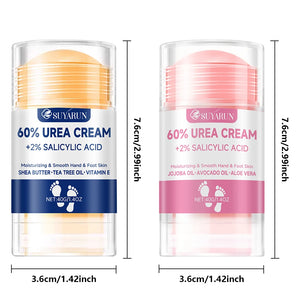 SUYARUN 60% Urea Foot Cream Stick - Moisturizing & Exfoliating, Cracked Heel Repair, Deep Hydration for Dry Feet, Long protect.