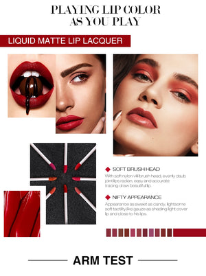 O.TWO.O Velvet Matte Lipstick – 12 Shades | Long-Lasting & Waterproof