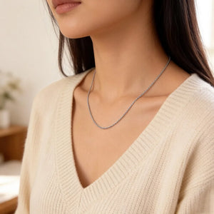 Collier Chaîne Venezia en Argent Sterling 925 – Style Élégant 2 mm Unisexe
