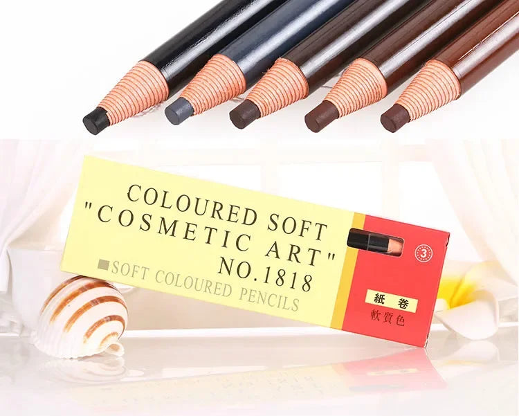 Set 12 Crayons à Sourcils Waterproof — Longue Tenue 24h, 5 Teintes au Choix