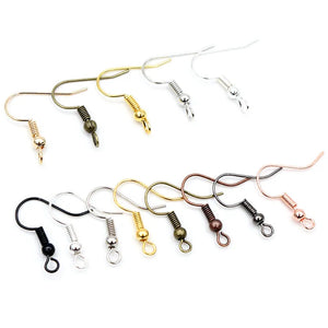 Crochets Boucles d'Oreilles DIY — Lot de 100 Pcs Finitions Bijoux