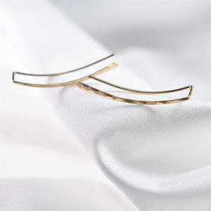 Boucles d’Oreilles Ear Cuff 925 Argent – Style Grillz Doré Martelé Fait Main