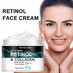 Crème au Rétinol Anti-Âge – Hydratante, Raffermissante & Améliore la Texture de la Peau