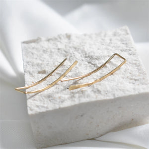 Boucles d’Oreilles Ear Cuff 925 Argent – Style Grillz Doré Martelé Fait Main