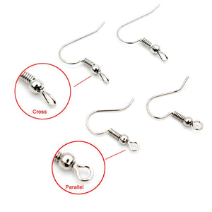 Crochets Boucles d'Oreilles DIY — Lot de 100 Pcs Finitions Bijoux