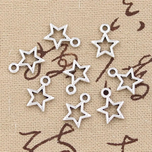 Breloques Étoile Pentagramme DIY — Lot de 50 Pcs Pendentifs Bijoux