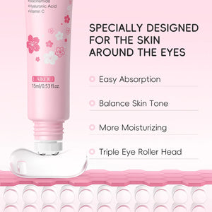 Sérum Contour des Yeux Sakura Glow™ – Hydratation Intense & Regard Lumineux