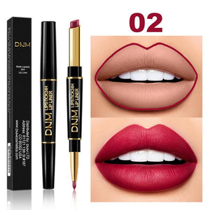 DNM Lippenstift & Lipliner – Doppelende, langanhaltend, 12 Farbtöne